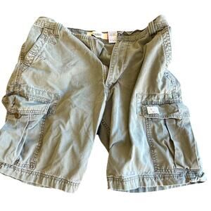 Levis Mens Cargo Shorts Size 34 Baggy y2k khaki utility 100% Cotton Outdoor